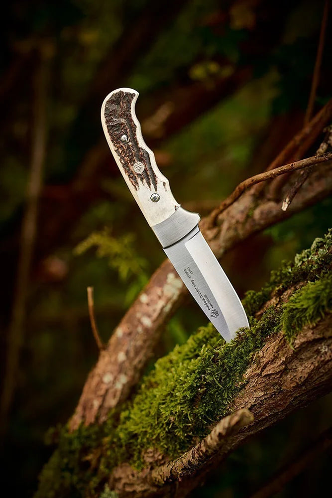 Puma IP Jagdmesser Hirschhorngriff hochwertiges Messer mit Naturgriff fuer Naturfreunde