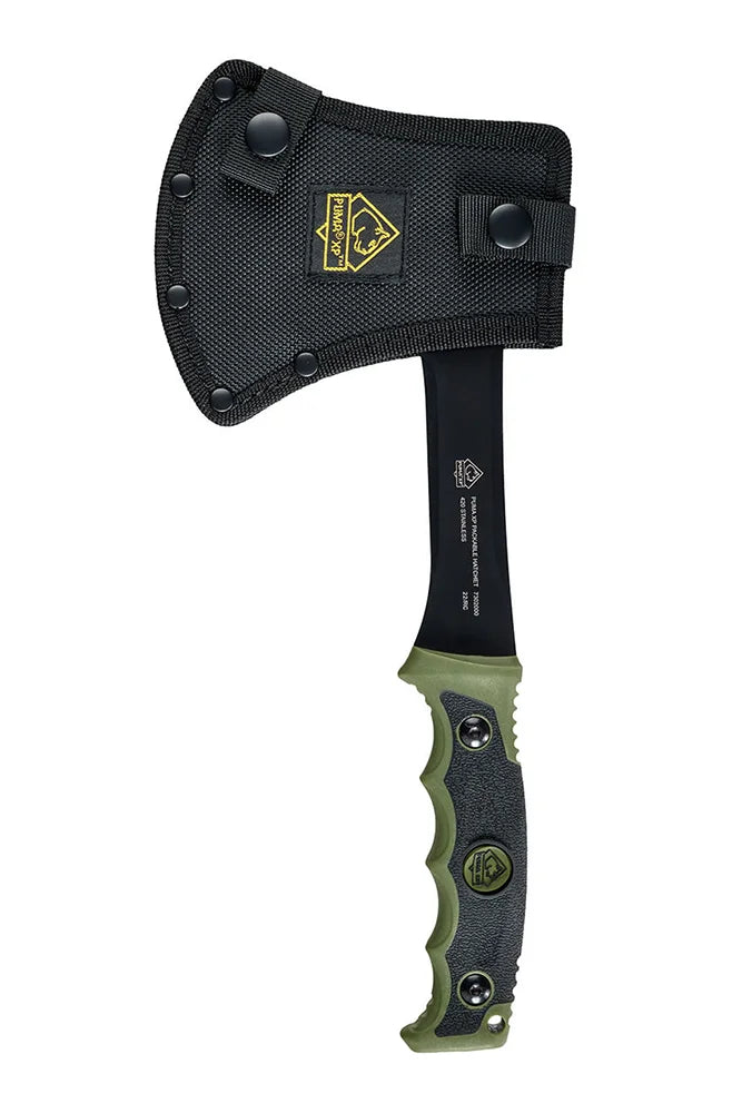 Puma XP Packable Hatchet mit Klingenschutz als kompaktes Outdoor Beil fuer Camping und Bushcraft