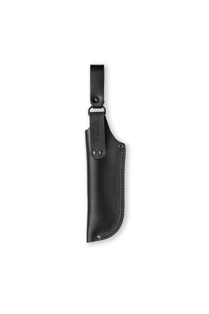 Woxna Alfta Sheath 180 mm schwarze Lederhülle als Freisteller für Messer